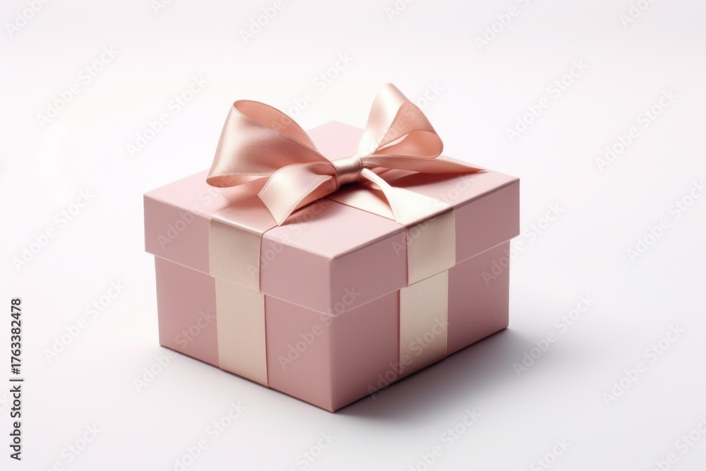 Obraz premium Gift box white background celebration anniversary.