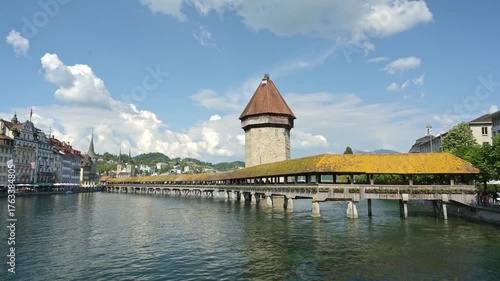 Time-Lapse of Lucerne’s Kapellbrücke over the Reuss River  – Switzerland
