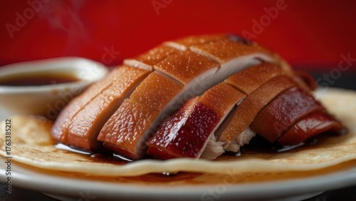Enjoy delicious Peking duck with crispy skin and tantalizing sauce for an unforgettable culinary experience