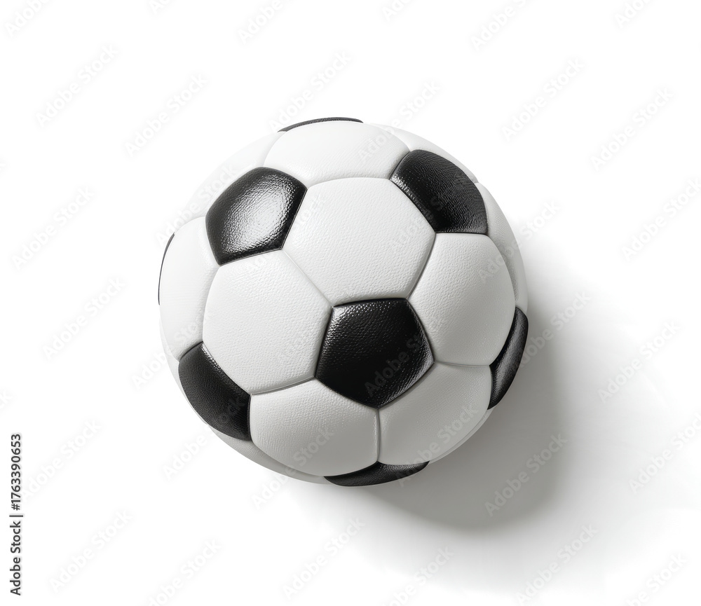 Fototapeta premium soccer ball on a transparent background, flat lay