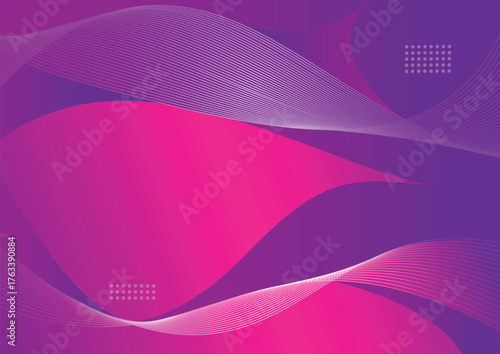 Fluid Abstract Waves with Vibrant Purple and Pink Gradients background design