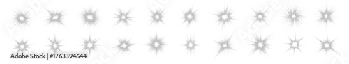 Radiant gray PNG stars with sparkling light and glowing highlights. Bright sparkles create festive and magical visuals. Transparent shining sun with bright flashes adds charm and energy.