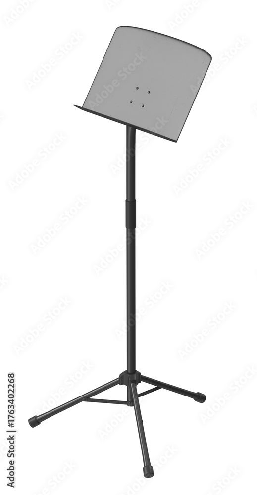 Obraz premium Black music stand isolated on a white background, studio shot