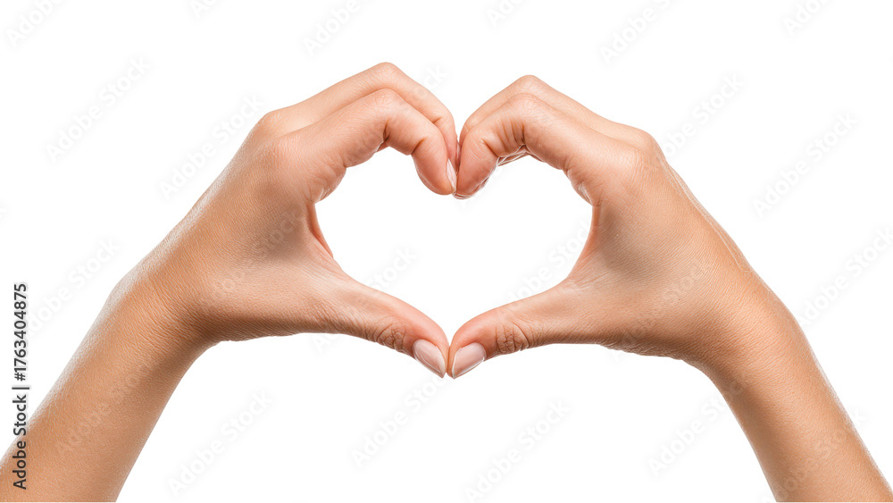 Obraz premium Hands Making Heart Shape Isolated on White