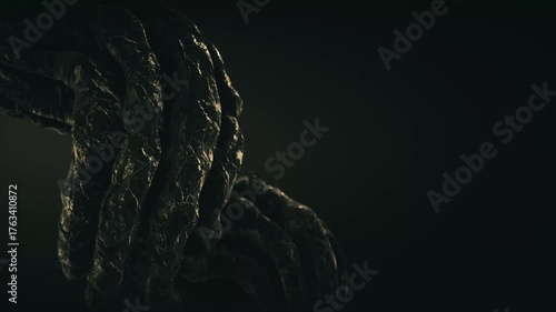 Macro View of Tree and Forest Roots - Cinematic 3D Nature Background for Presentation and Title Design