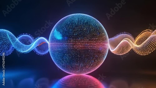 Quantum Data Sphere Pulse - 4K Futuristic Energy Core for Tech Visuals & Sci-Fi Art