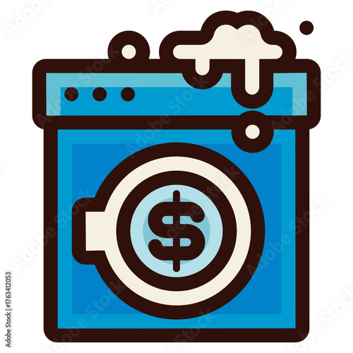money laundering icon illustration