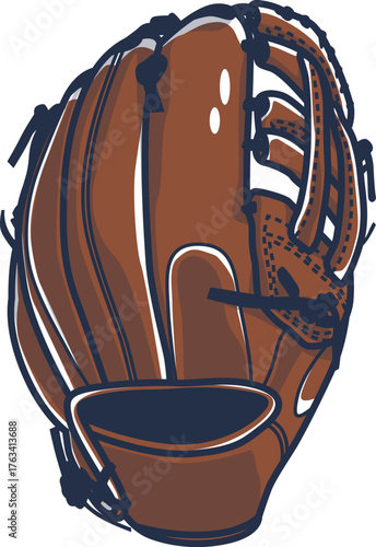 baseball handschuh vector illustration on white background