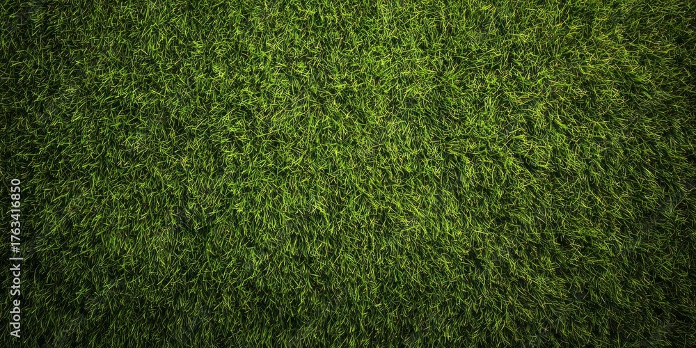 Fototapeta premium Lush green grass texture fills the frame with vibrant life.