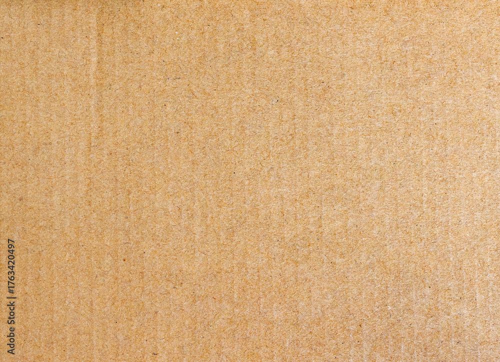 Fototapeta premium A full-frame texture background of a brown cardboard sheet. This recycled paper surface is ideal for concepts related to packaging, shipping, and eco-friendly materials.
