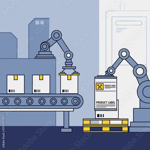 Automated labeling on a conveyor