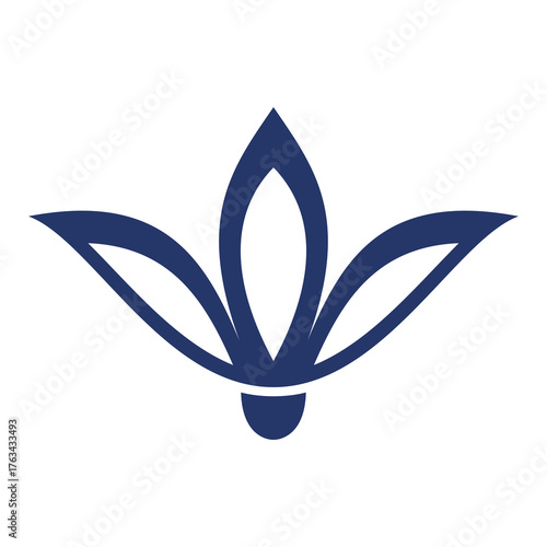 un logo, un pictogramme, ou un motif ornemental de style minimaliste et vectoriel.