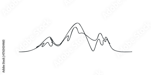 Simple Mountain Range Outline