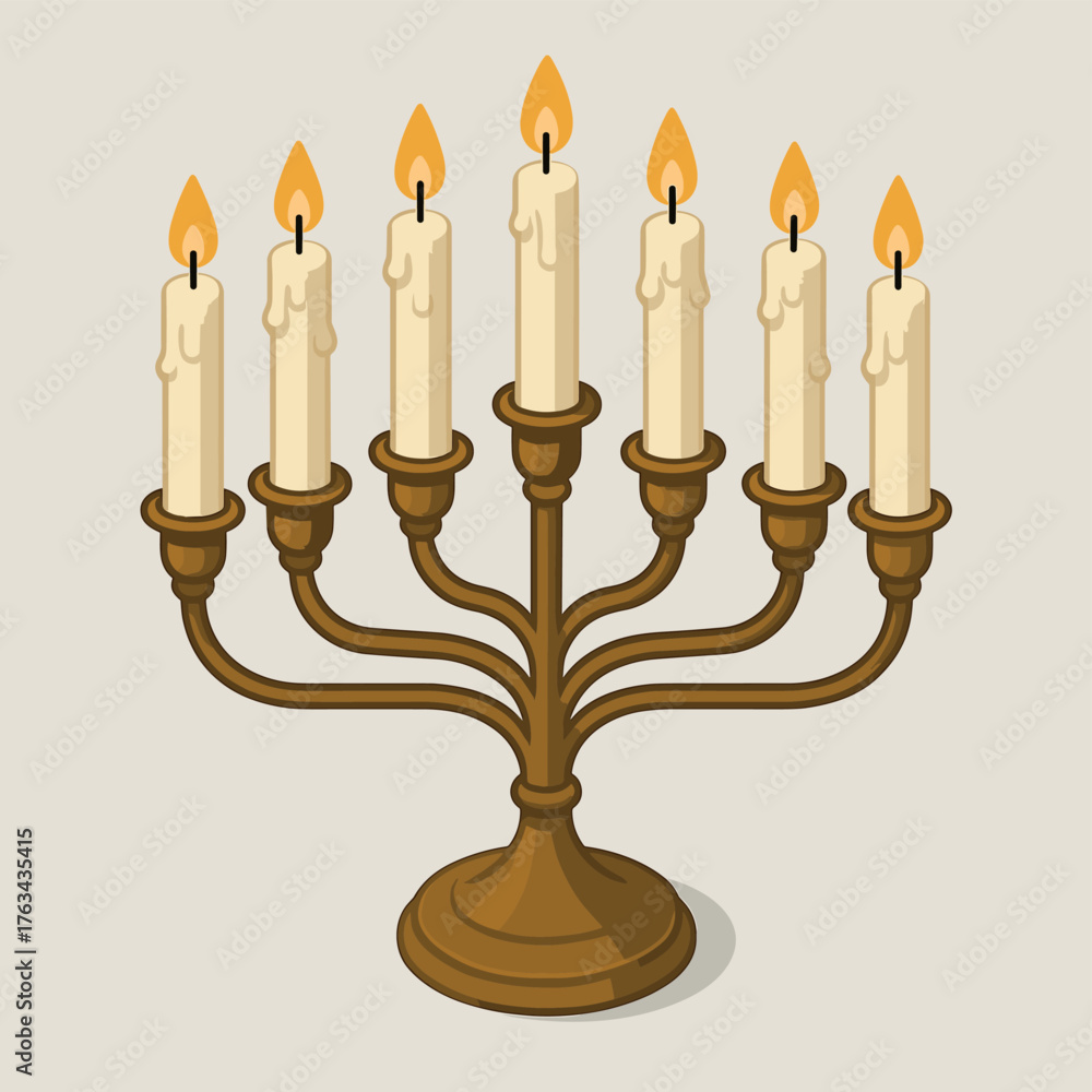 Fototapeta premium menorah with candles