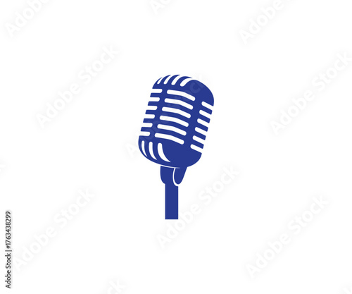 Vintage microphone illustration for podcasting or karaoke night invitation design, perfect for music lovers and retro themed events, a cool audio tool!