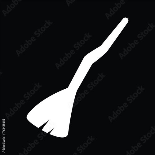 Witch broom silhouette Halloween vector