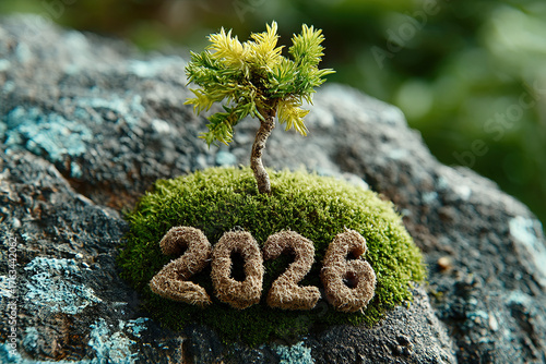Number 2026 made of growing...