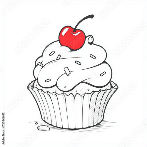 Cupcake with Cherry, colori...