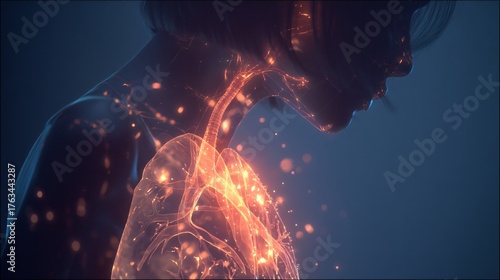 illustration of the human respiratory system