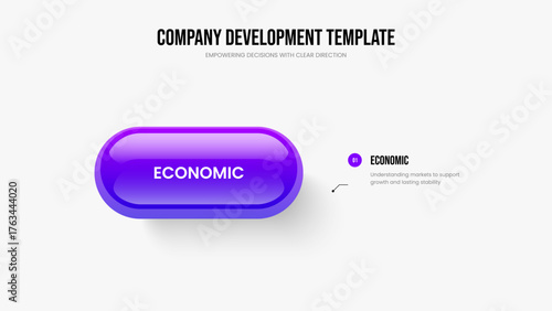 Corporate Briefing One Option Diagram Frame Template. Visual Plan 1 Element Infographic Presentation Design. Advertising Planning Slideshow Layout Vector Illustration.