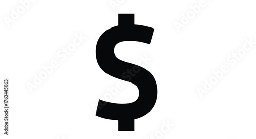 A simple black and white illustration of a united states dollar sign