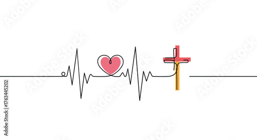 Heartbeat of Faith: A Symbol of Love and Belief.