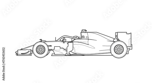 Fun Formula One Race Car Coloring Sheet for Kids High Speed Motorsports Activity