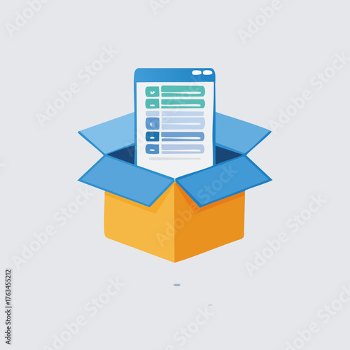 Checklist Application in a Box - Software Deployment Concept.