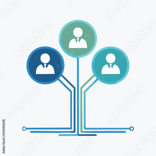 Connected People Network - Collaboration and Communication Concept.