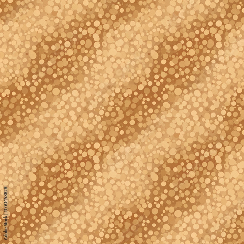 A seamless pattern featuring a dense arrangement of small, irregular dots in varying shades of brown and beige, creating a textured, organic effect.