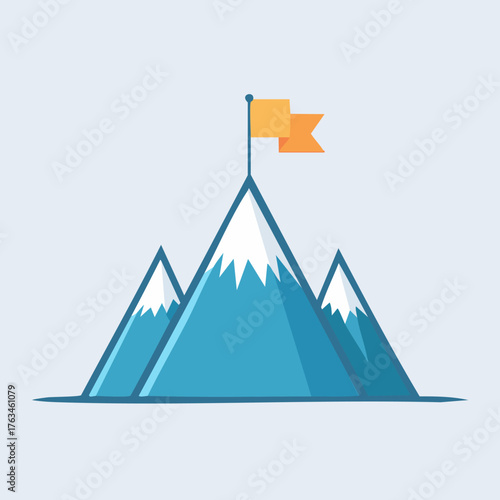 Mountain Peak Success - Achieving Goals and Reaching New Heights.