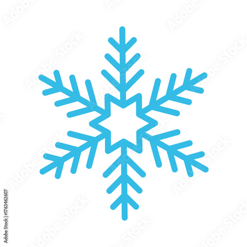 雪の結晶　アイコン　マーク　冬の装飾素材