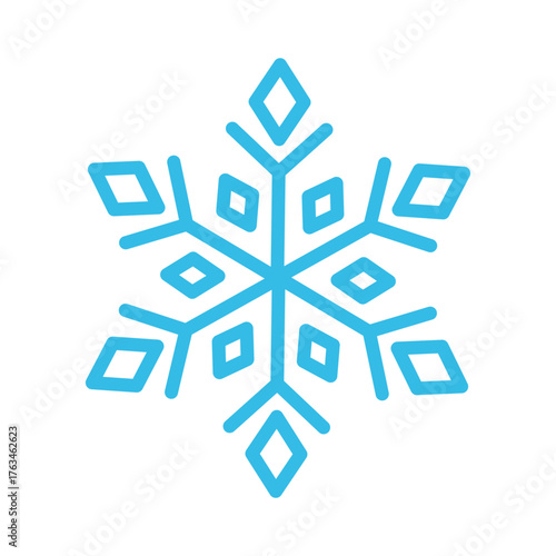 雪の結晶　アイコン　マーク　冬の装飾素材