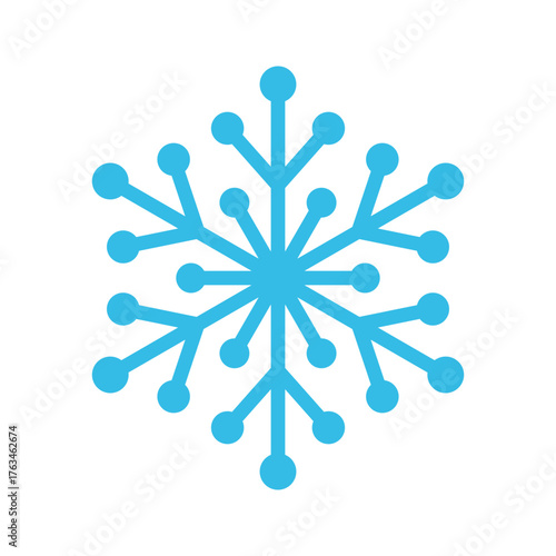 雪の結晶　アイコン　マーク　冬の装飾素材