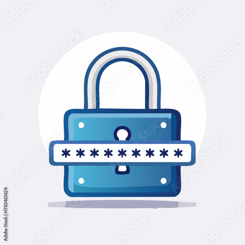 Secure Padlock with Password Protection Icon.