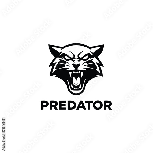 Aggressive Hybrid Head Mascot Logo