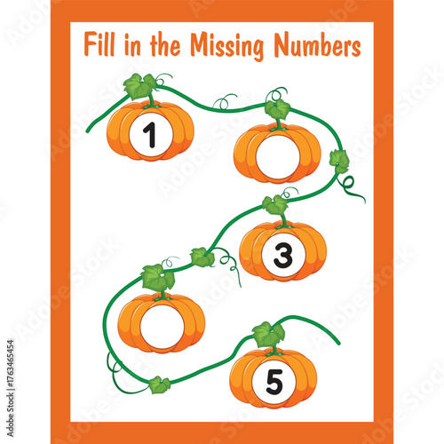 Fill in the missing numbers activity worksheet for kids page 02