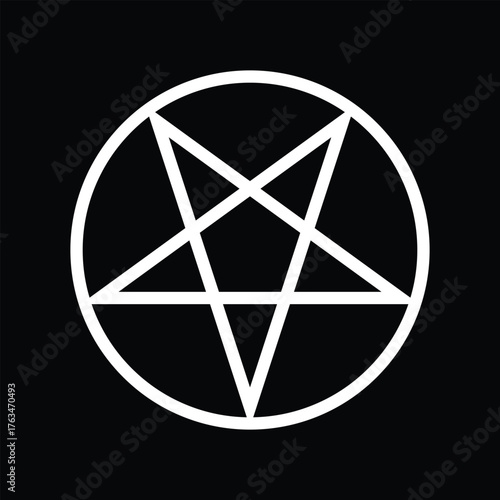 Pentagram Halloween symbol vector illustration