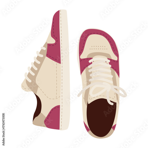 Stylish beige barefoot sneakers with pink accents. Wide, comfortable, and anatomically shaped. The flexible upper and sole allow the foot to move and flex freely, effectively engaging every bone