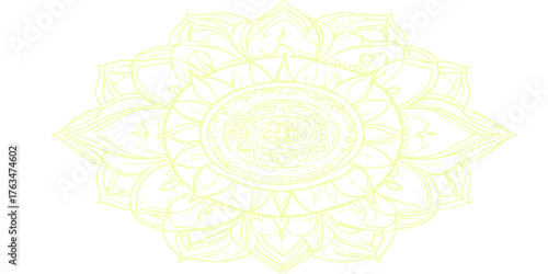 Round mandala lace pattern vector illustration floral art design element