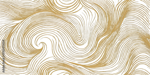 Seamless vector wood grain texture pattern with abstract swirling circles decoration for an illustration background design