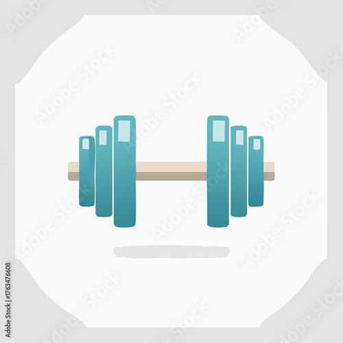 Minimalist Dumbbell Icon for Fitness and Strength Training.