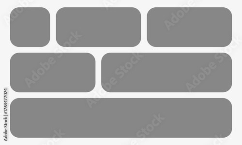 Bento-style layout grid templates featuring abstract modern shapes, web comic panels, and a variety of creative tile arrangements in different sizes  perfect for modern vector design sets.
