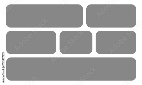 Bento-style layout grid templates featuring abstract modern shapes, web comic panels, and a variety of creative tile arrangements in different sizes  perfect for modern vector design sets.