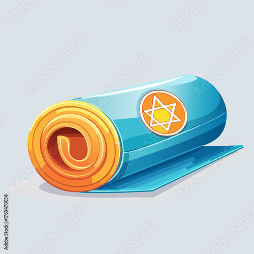 Torah Scroll with Star of David Symbol.