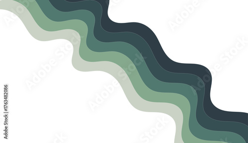Abstract Colorful Flowing River Shapes Banner Design