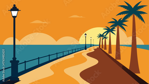 Cartoon halloween scene with ghost and jack o lantern