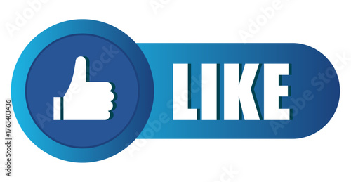 Like button icon. Thumb up symbol. Social media Vector. Approval gesture emblem.