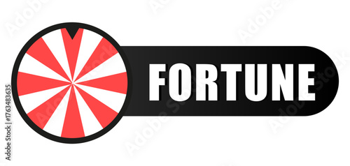 Fortune wheel icon. Luck game symbol. Chance spin Vector. Win prize element.