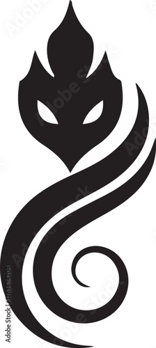 black dragon tattoo vector art
